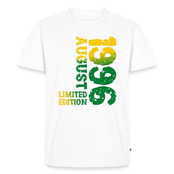 1996 Août Édition Limitée 27e Tenue d’anniversaire - T-shirt Premium bio Homme - blanc - Devant - Nico (187cm)