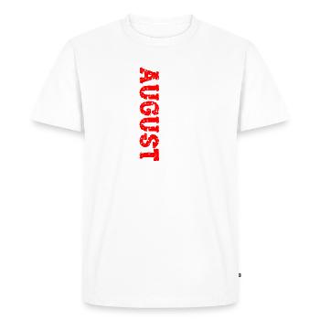 1957 Août Édition Limitée 66e Tenue d’anniversaire - T-shirt Premium bio Homme - blanc - Devant - Nico (187cm)