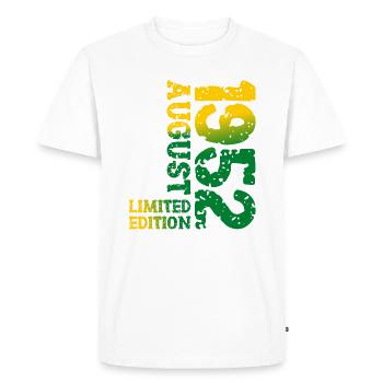 1952 Août Édition Limitée 71e Tenue d’anniversaire - T-shirt Premium bio Homme - blanc - Devant - Nico (187cm)