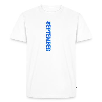 1977 Septembre Édition Limitée 46th Birthday Décoration - T-shirt Premium bio Homme - blanc - Devant - Nico (187cm)