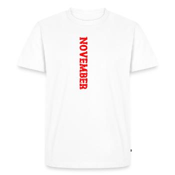 2012 Novembre Édition Limitée 11e Anniversaire Décoration - T-shirt Premium bio Homme - blanc - Devant - Nico (187cm)