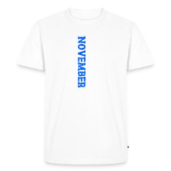 1989 November Limited Edition 34th Birthday Decoration - Men's Premium Organic T-Shirt - white - Front - Nico (187cm)
