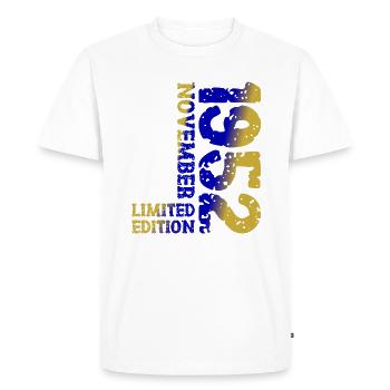 1952 novembre édition limitée 71e anniversaire décoration - T-shirt Premium bio Homme - blanc - Devant - Nico (187cm)