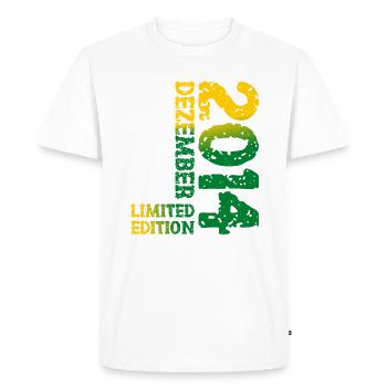 2014 décembre édition limitée 9e anniversaire Décoration - T-shirt Premium bio Homme - blanc - Devant - Nico (187cm)