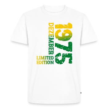 1975 décembre édition limitée 48e anniversaire décoration - T-shirt Premium bio Homme - blanc - Devant - Nico (187cm)