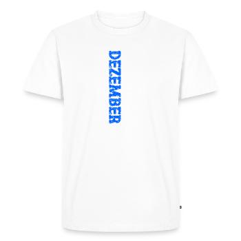 2014 décembre édition limitée 9e anniversaire Décoration - T-shirt Premium bio Homme - blanc - Devant - Nico (187cm)
