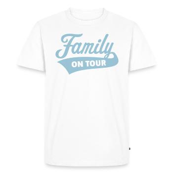 Family On Tour (Vacances en famille / Blanc) - T-shirt Premium bio Homme - blanc - Devant - Nico (187cm)