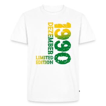 1990 décembre édition limitée 33e anniversaire décoration - T-shirt Premium bio Homme - blanc - Devant - Nico (187cm)