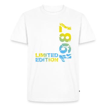 1987 édition limitée anniversaire cadeau femme mari - T-shirt Premium bio Homme - blanc - Devant - Nico (187cm)