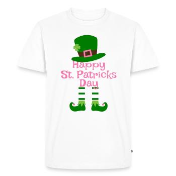 Accessoires de la Saint-Patrick, décoration de Shamrock d'irlande - T-shirt Premium bio Homme - blanc - Devant - Nico (187cm)