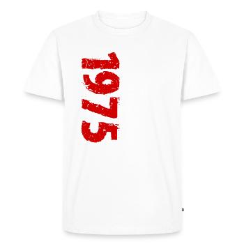 1975 édition limitée anniversaire cadeau femme mari - T-shirt Premium bio Homme - blanc - Devant - Nico (187cm)