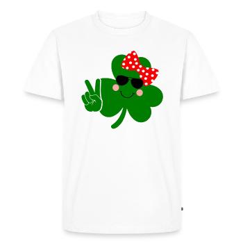 Accessoires de la Saint-Patrick Irlande Shamrock décoration - T-shirt Premium bio Homme - blanc - Devant - Nico (187cm)