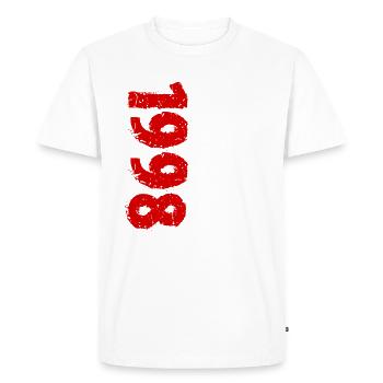 1998 édition limitée cadeau d’anniversaire femme mari - T-shirt Premium bio Homme - blanc - Devant - Nico (187cm)
