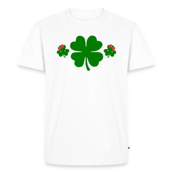 Accessoires de la Saint-Patrick Irlande Shamrock décoration - T-shirt Premium bio Homme - blanc - Devant - Nico (187cm)