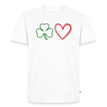Accessoires de la Saint-Patrick Irlande Shamrock décoration - T-shirt Premium bio Homme - blanc - Devant - Nico (187cm)