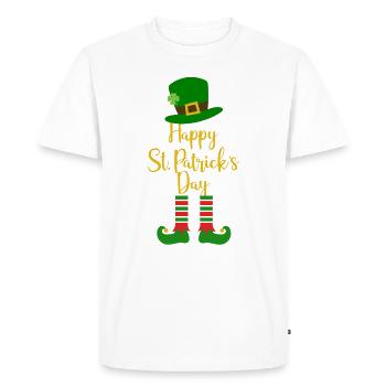 Accessoires de la Saint-Patrick Irlande Shamrock décoration - T-shirt Premium bio Homme - blanc - Devant - Nico (187cm)