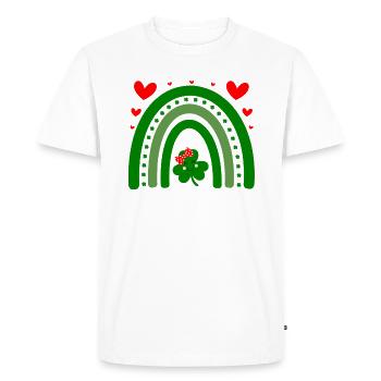 Accessoires de la Saint-Patrick Irlande Shamrock décoration - T-shirt Premium bio Homme - blanc - Devant - Nico (187cm)