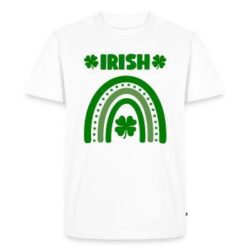 Accessoires de la Saint-Patrick Irlande Shamrock décoration - T-shirt Premium bio Homme - blanc - Devant - Nico (187cm)