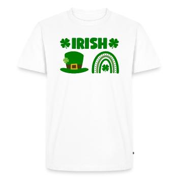 Accessoires de la Saint-Patrick Irlande Shamrock décoration - T-shirt Premium bio Homme - blanc - Devant - Nico (187cm)