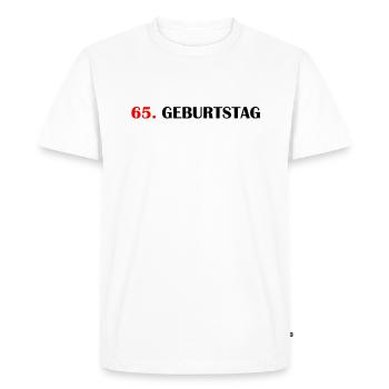 65e anniversaire femmes 65 ans hommes cadeau - T-shirt Premium bio Homme - blanc - Devant - Nico (187cm)