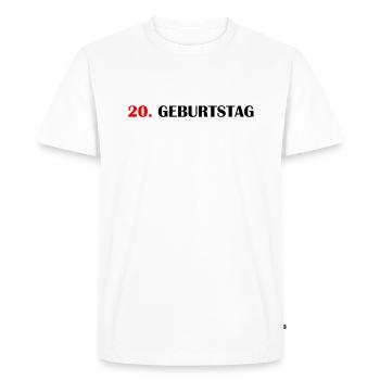 20e anniversaire femmes 20 ans hommes cadeau - T-shirt Premium bio Homme - blanc - Devant - Nico (187cm)