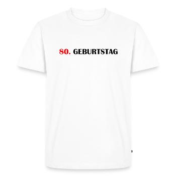 80e anniversaire Femmes 80e anniversaire Cadeau pour hommes - T-shirt Premium bio Homme - blanc - Devant - Nico (187cm)