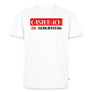 20e anniversaire femmes 20 ans hommes cadeau - T-shirt Premium bio Homme - blanc - Devant - Nico (187cm)
