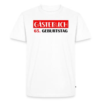 65e anniversaire femmes 65 ans hommes cadeau - T-shirt Premium bio Homme - blanc - Devant - Nico (187cm)