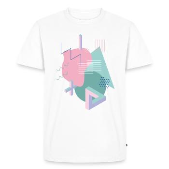 Shape Design Vintage Tribar - Men's Premium Organic T-Shirt - white - Front - Nico (187cm)