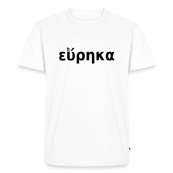 Ancient Greek Eureka for real scientists - Men's Premium Organic T-Shirt - white - Front - Nico (187cm)