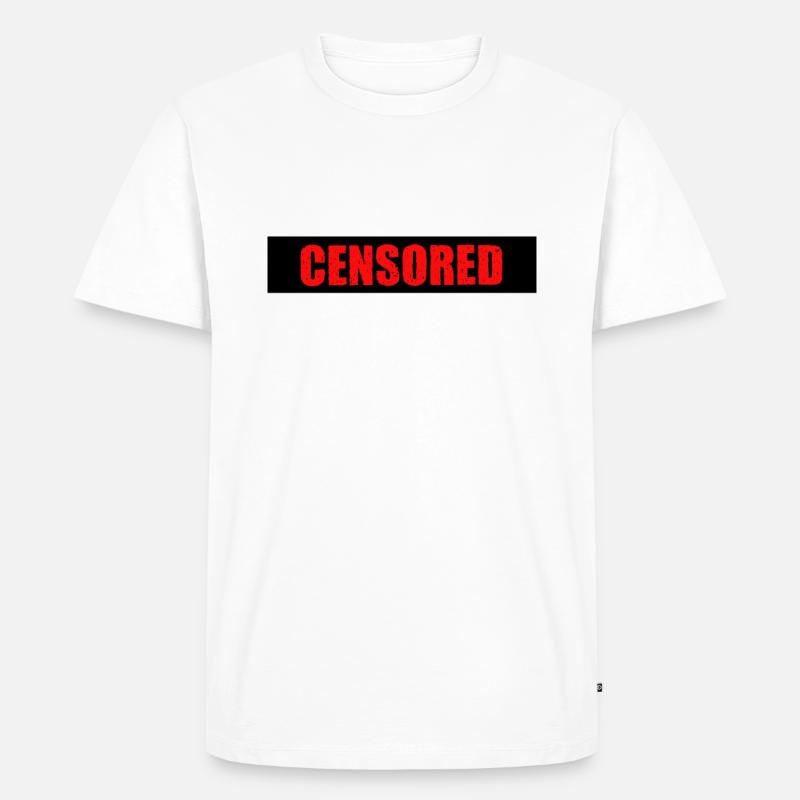 censored - Männer Premium Bio T-Shirt - Weiß