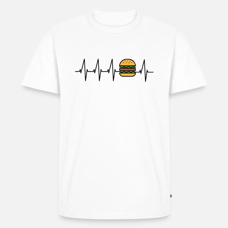 Burger - Männer Premium Bio T-Shirt - Weiß