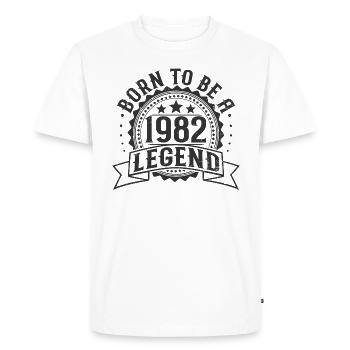 Legend born in 1982 Birthday Gift - Men's Premium Organic T-Shirt - white - Front - Nico (187cm)