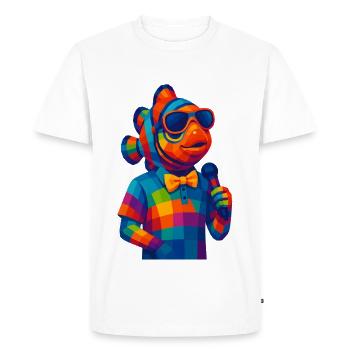 WPAP Polygon Style Animals - Poisson-clown avec nœud papillon - T-shirt Premium bio Homme - blanc - Devant - Nico (187cm)