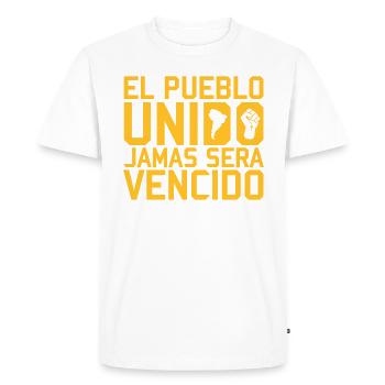 El Pueblo Unido - T-shirt Premium bio Homme - blanc - Devant - Nico (187cm)