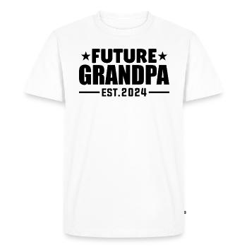 Future Grandpa - Grandpa To Be - Men's Premium Organic T-Shirt - white - Front - Nico (187cm)