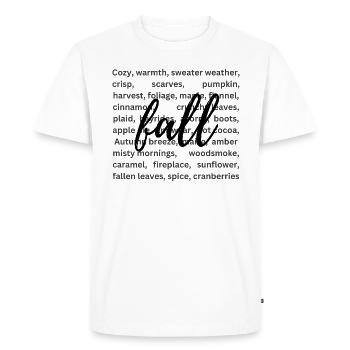 Fall Season | Autumn Leaves | Pumpkin - Men's Premium Organic T-Shirt - white - Front - Nico (187cm)