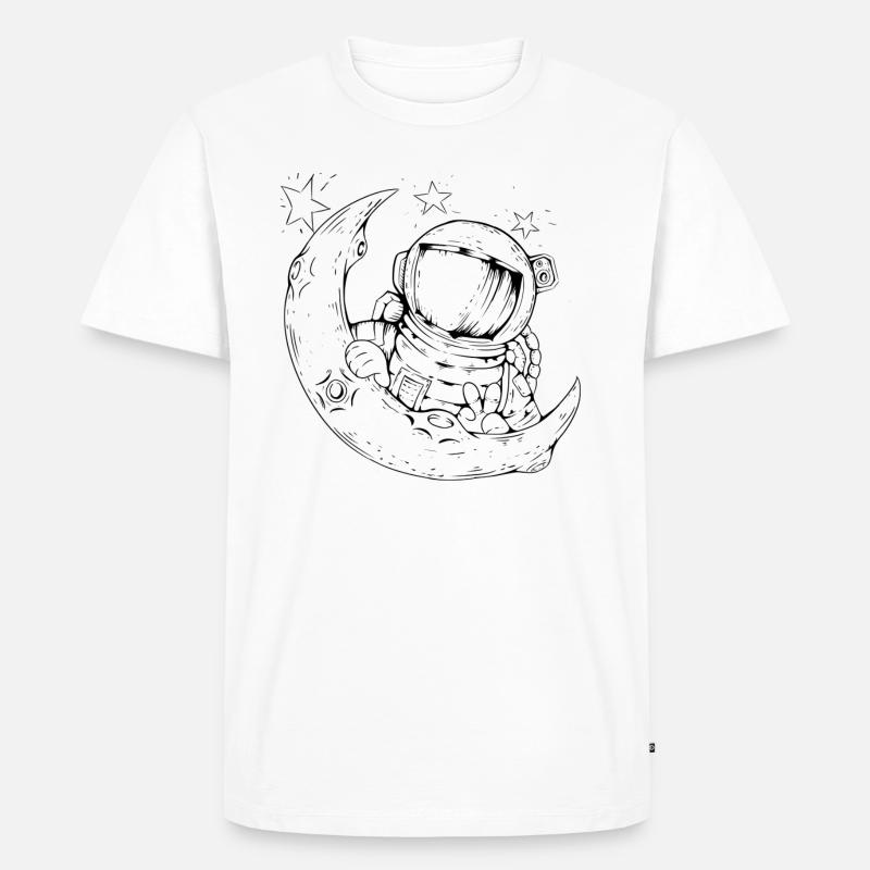 Astronaut - Männer Premium Bio T-Shirt - Weiß