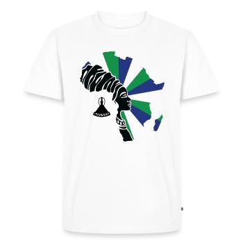 Lesotho Flag Flag South Africa Africa Souvenir - Men's Premium Organic T-Shirt - white - Front - Nico (187cm)