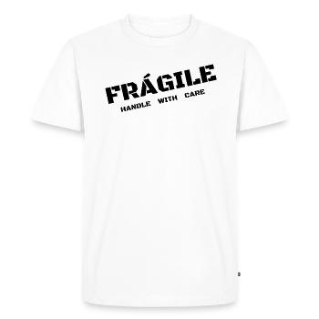 fragile - T-shirt Premium bio Homme - blanc - Devant - Nico (187cm)