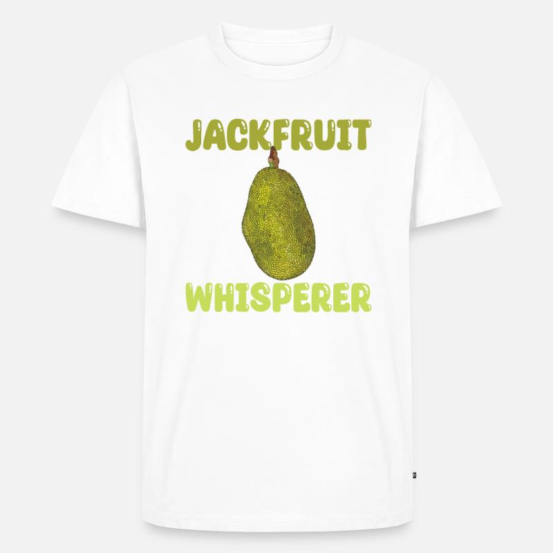Jackfrucht Flüsterer - Männer Premium Bio T-Shirt - Weiß