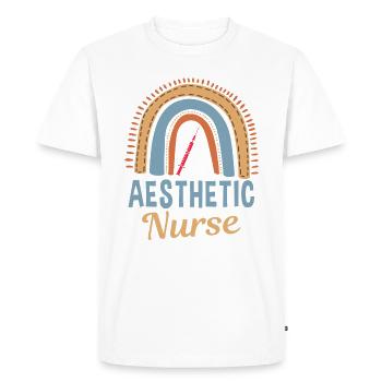 Infirmière esthétique Rainbow - T-shirt Premium bio Homme - blanc - Devant - Nico (187cm)