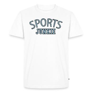 Sport drogué salle de fitness addiction - T-shirt Premium bio Homme - blanc - Devant - Nico (187cm)