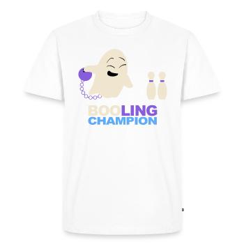 Booling Champion - Bowling - Bowling - Ghost - Men's Premium Organic T-Shirt - white - Front - Nico (187cm)