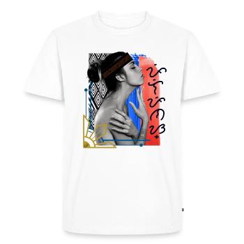 Baybayin mot Pilipinas (Philippines) - T-shirt Premium bio Homme - blanc - Devant - Nico (187cm)