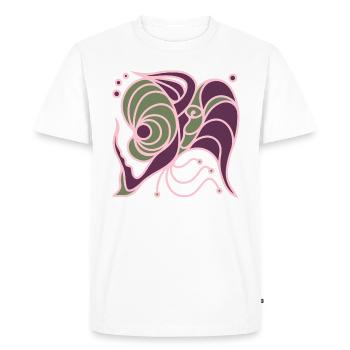 Evening. Two angels in the light of harmony. - Men's Premium Organic T-Shirt - white - Front - Nico (187cm)