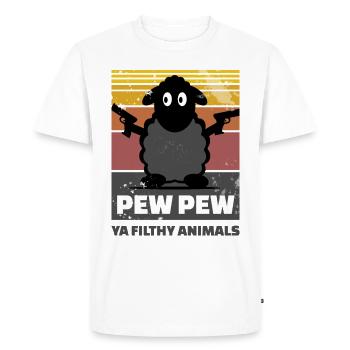 funny sheep - Men's Premium Organic T-Shirt - white - Front - Nico (187cm)