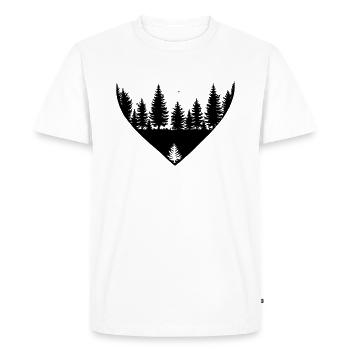 A heart for the forest with little animals T-Shirt - Men's Premium Organic T-Shirt - white - Front - Nico (187cm)