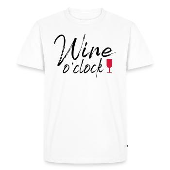 Vin o clock cadeau amateur de vin vin verre à vin - T-shirt Premium bio Homme - blanc - Devant - Nico (187cm)
