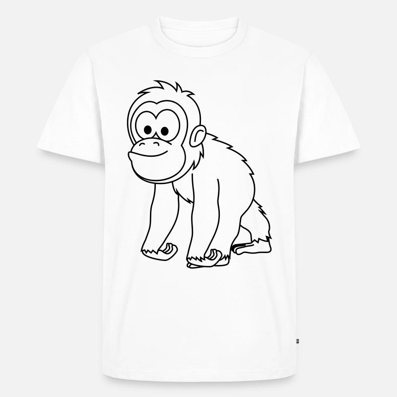 Orangutan monkey comic - Men's Premium Organic T-Shirt - white